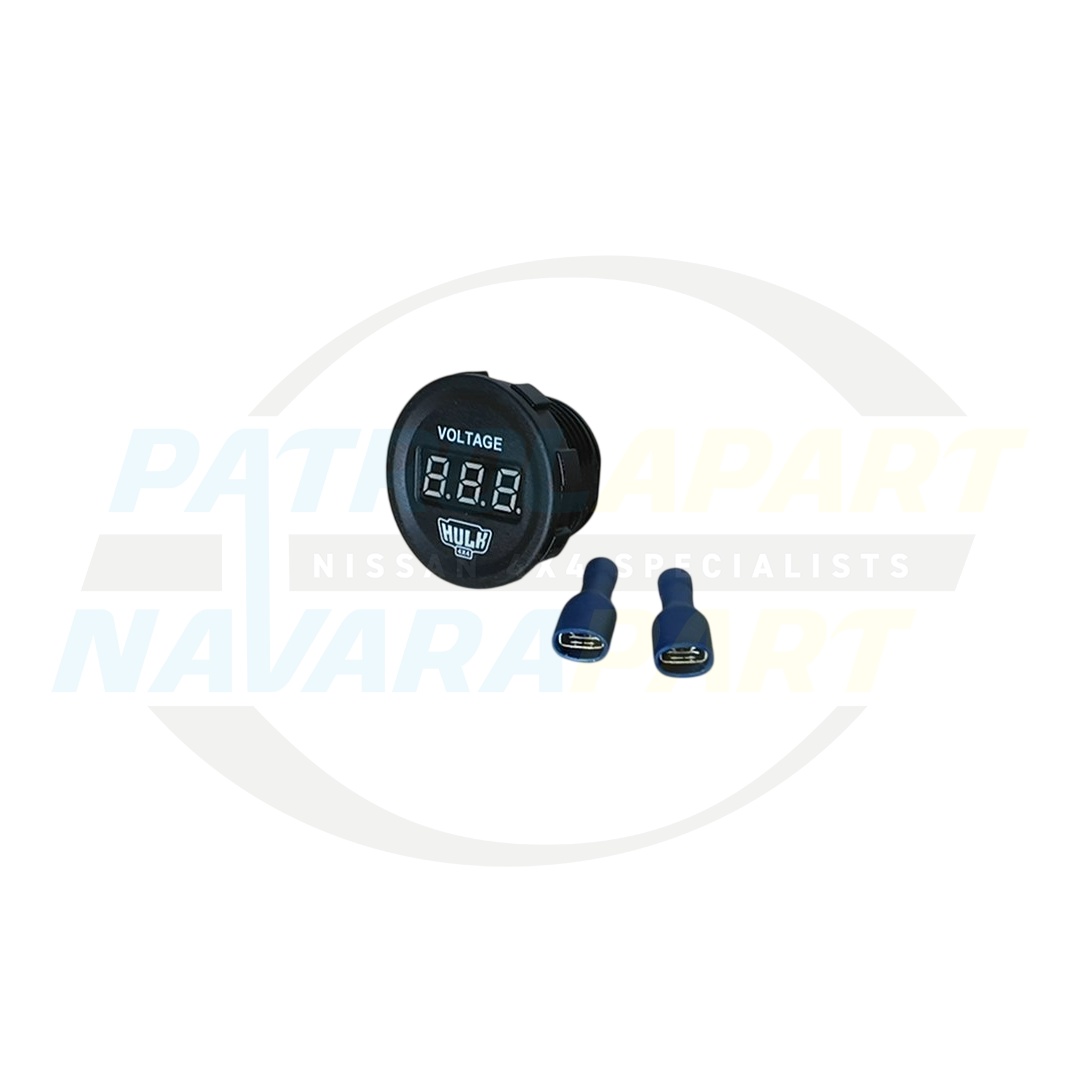 Volt Meter 5-30V Flush Mount Accessory Socket - Hulk 4x4