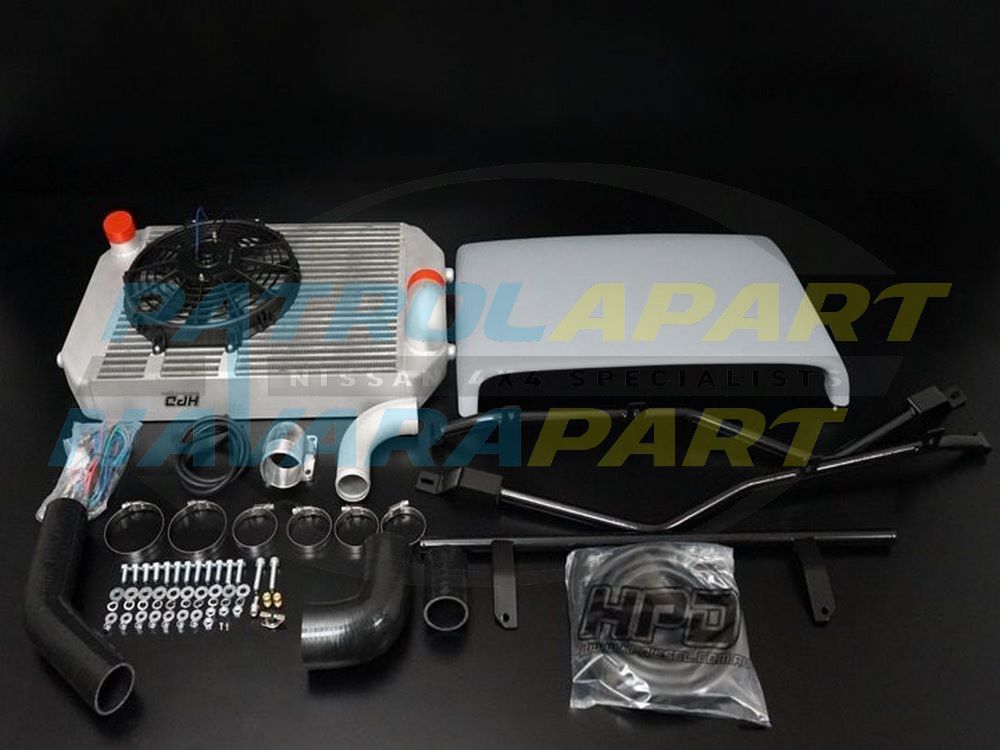 HPD Complete Top Mount Intercooler Kit 450mm x 300mm TD42 - Nissan Patrol Y60 GQ