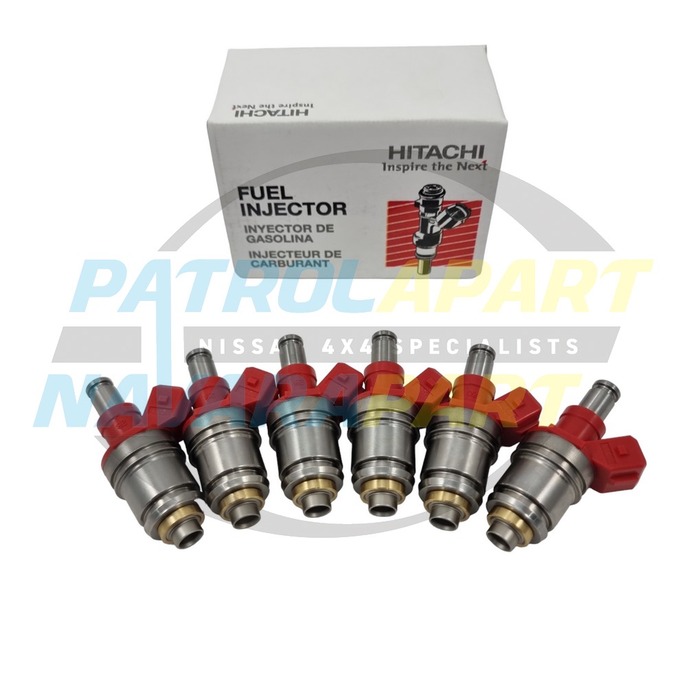 Genuine Nissan Hitachi Injector Set of 6 TB42 - Nissan Patrol Y60 GQ Japanese