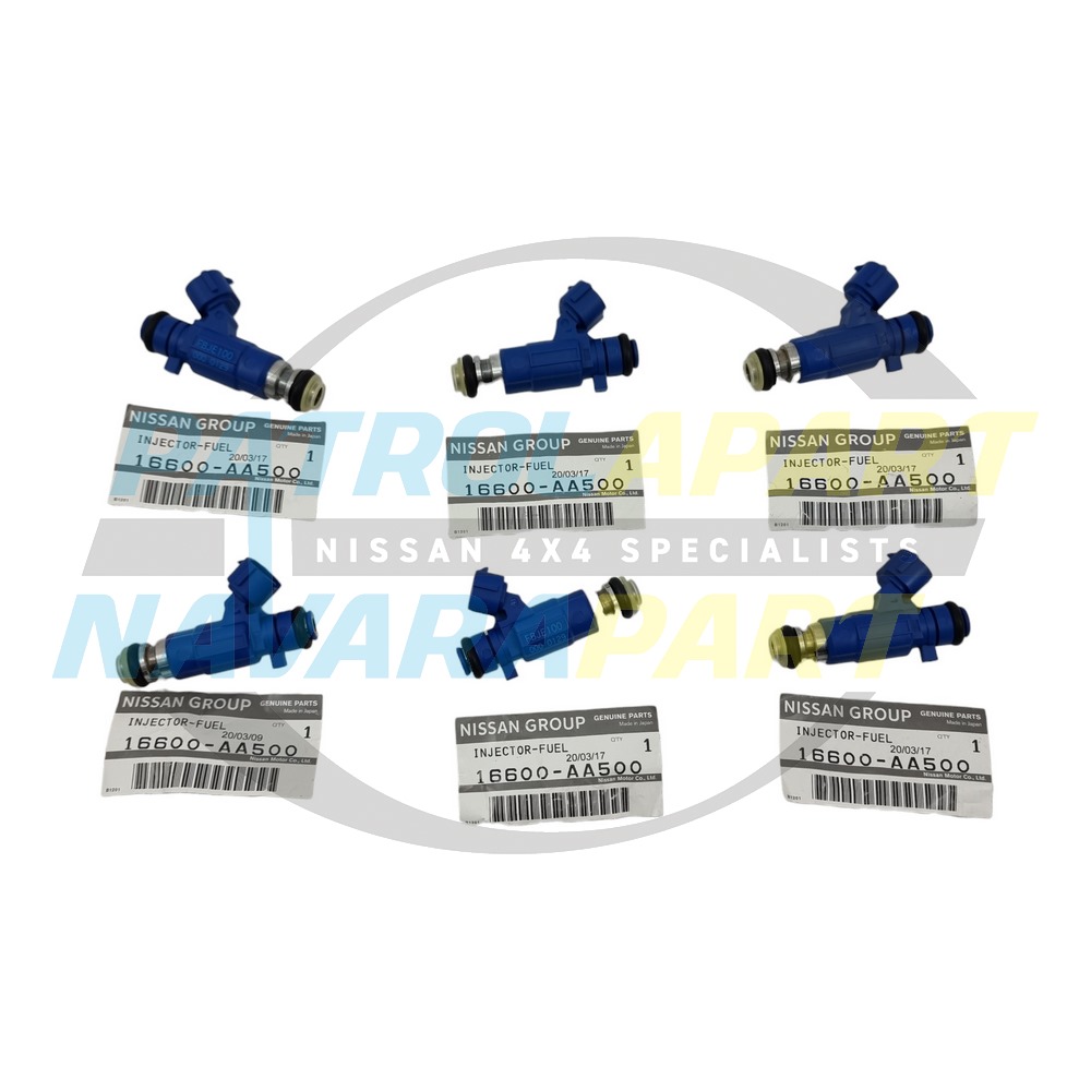Genuine Nissan Injector Set of 6 TB48 - Nissan Patrol Y61 GU