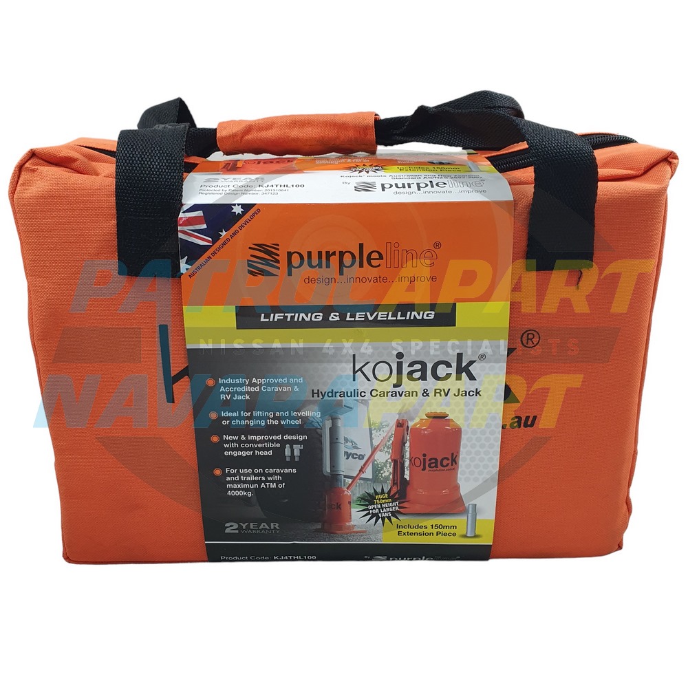 KO Jack Hydraulic Bottle Jack High Lift 750mm 5 Piece Kit - for 4x4 4WD Caravan