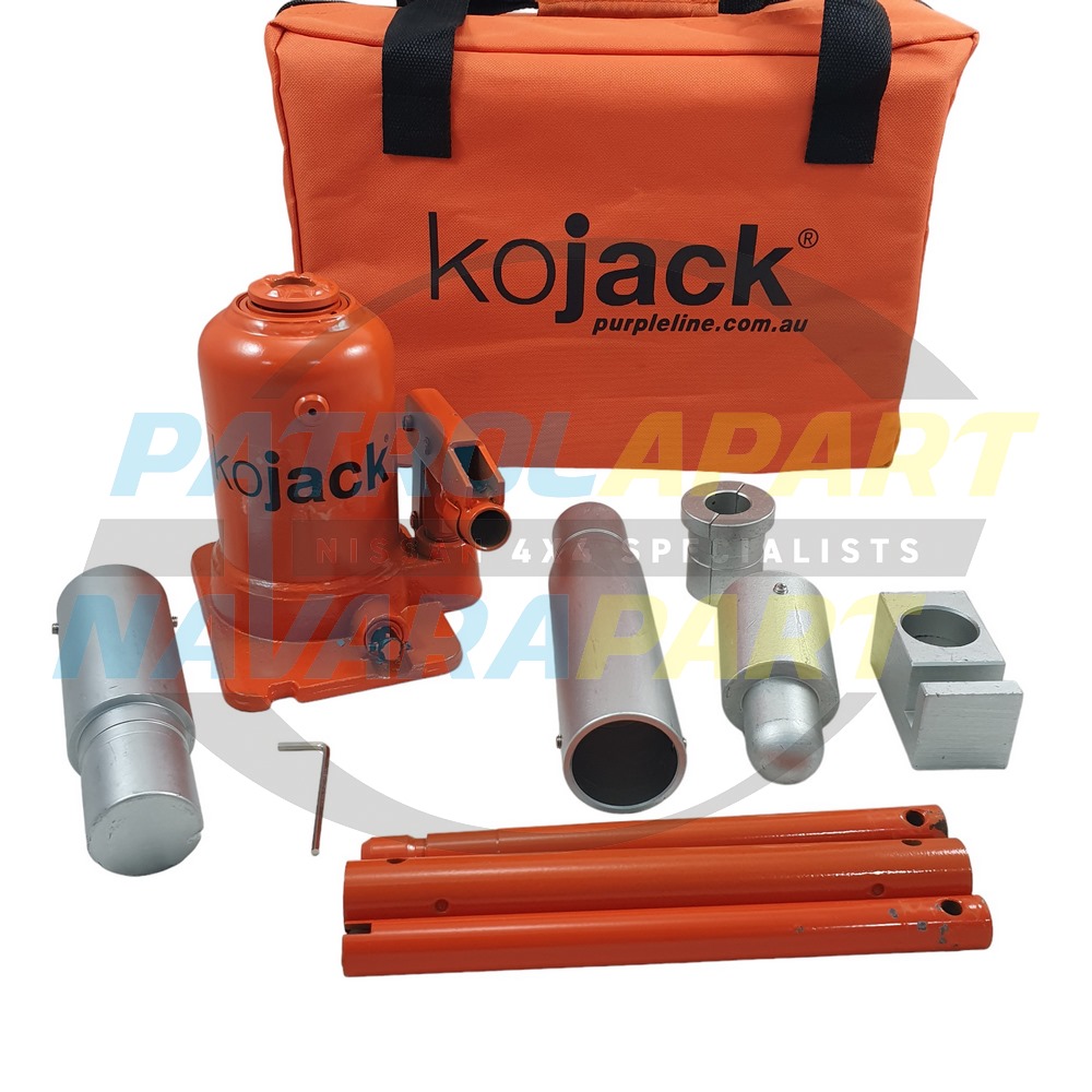 KO Jack Hydraulic Bottle Jack High Lift 750mm 5 Piece Kit - for 4x4 4WD Caravan