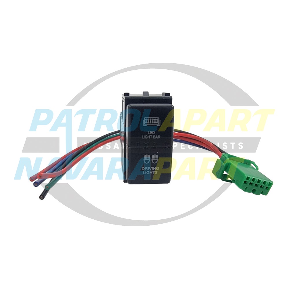 Genuine Nissan Dual Button LED Light Bar / Driving Light Switch - Nissan Patrol Y62