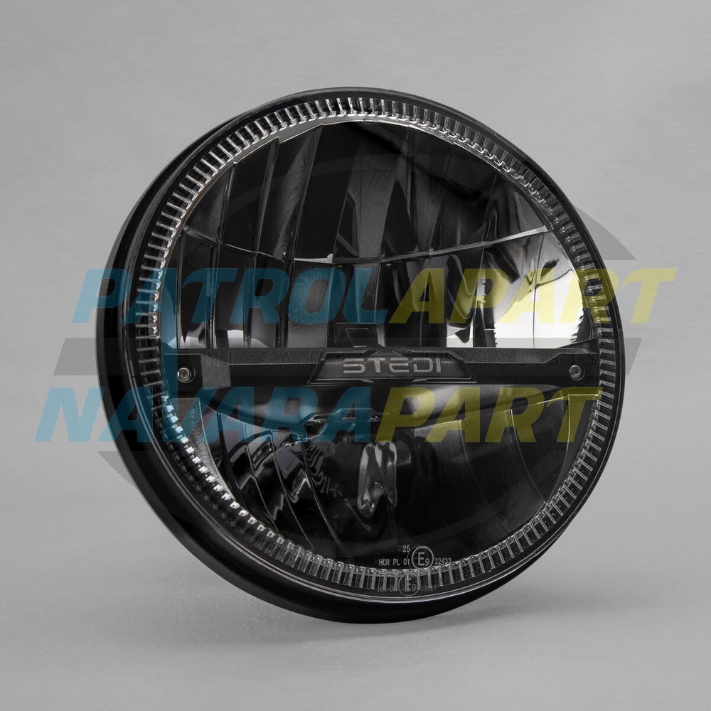 STEDI 7" HOMAGE LED BLACK HEADLIGHT (EACH) - Nissan Patrol Y60 GQ & Ford Maverick