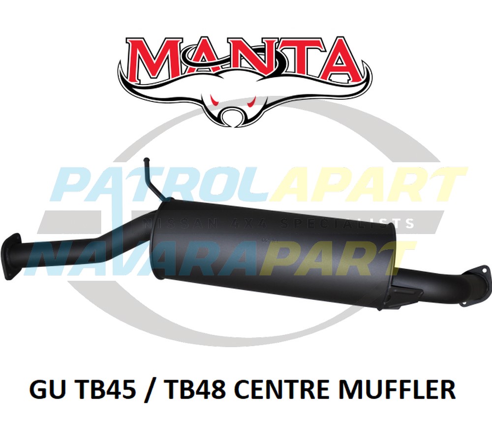 Manta Exhaust Centre Section With Muffler TB45 TB48 - Nissan Patrol Y61 GU