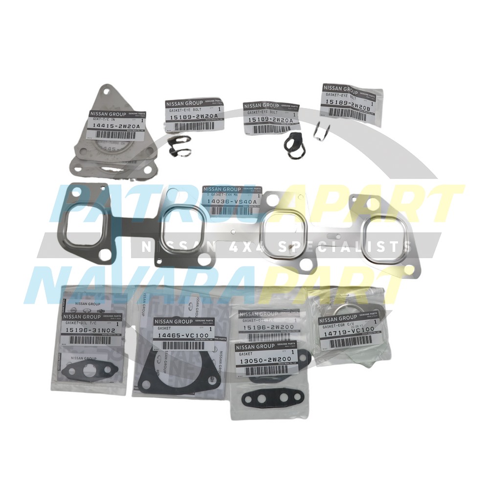 Genuine Nissan Exhaust Manifold / Turbo Gaskets Set ZD30 - Nissan Patrol Y61 GU 2000-2017