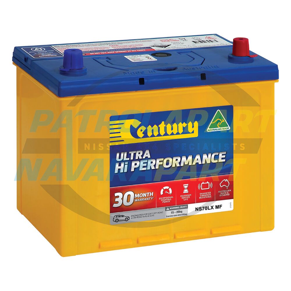 Century Ultra High Performance Main Battery 810CCA & 95AH - Nissan Patrol Y60 GQ & Y61 GU
