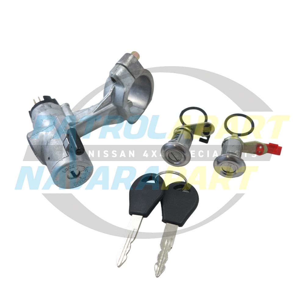 Ignition Lock Barrel & Switch with 2 Door Locks - Nissan Patrol Y60 GQ