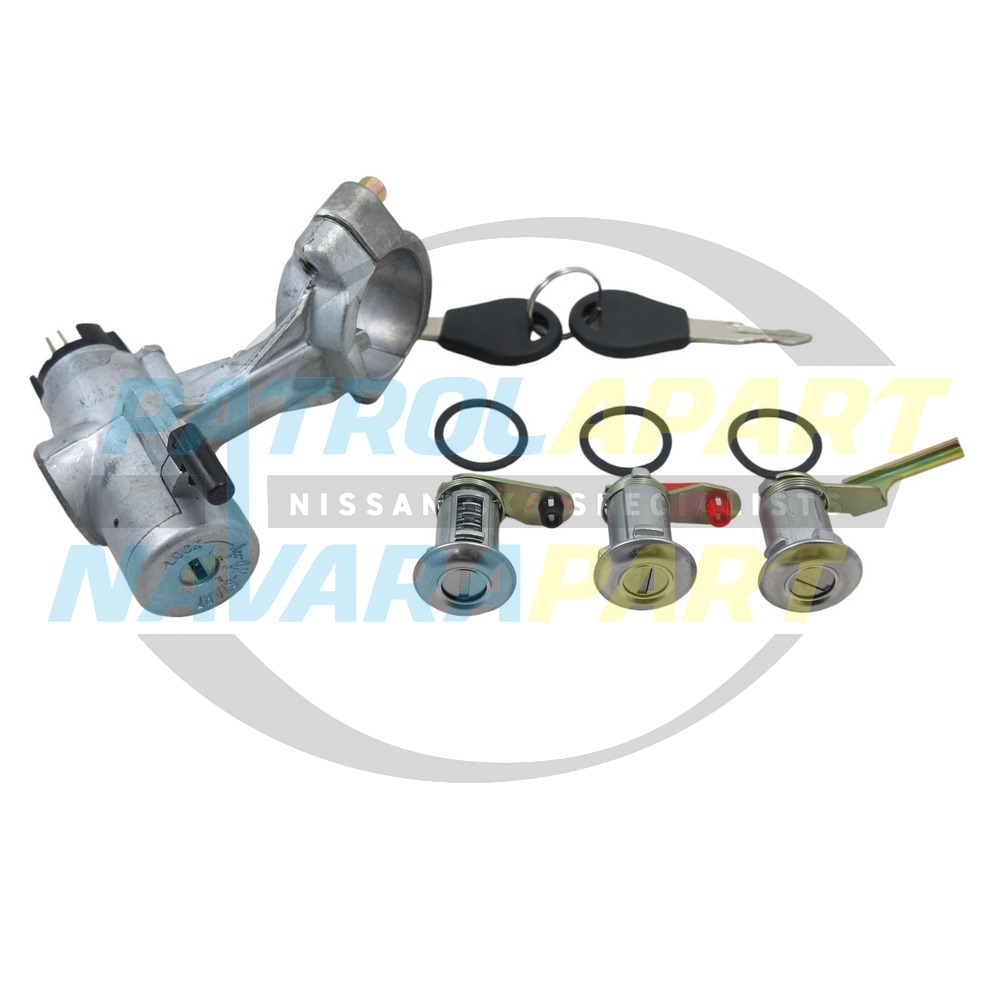 Ignition Lock Barrel & Switch with 3 Door Locks - Nissan Patrol Y60 GQ