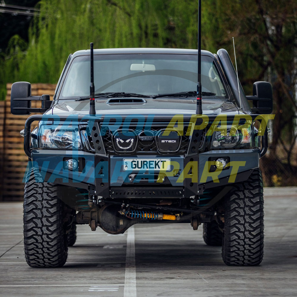 Raslarr Dallas Bullbar with Hoops Narrow Radiator - Nissan Patrol Y61 GU S4
