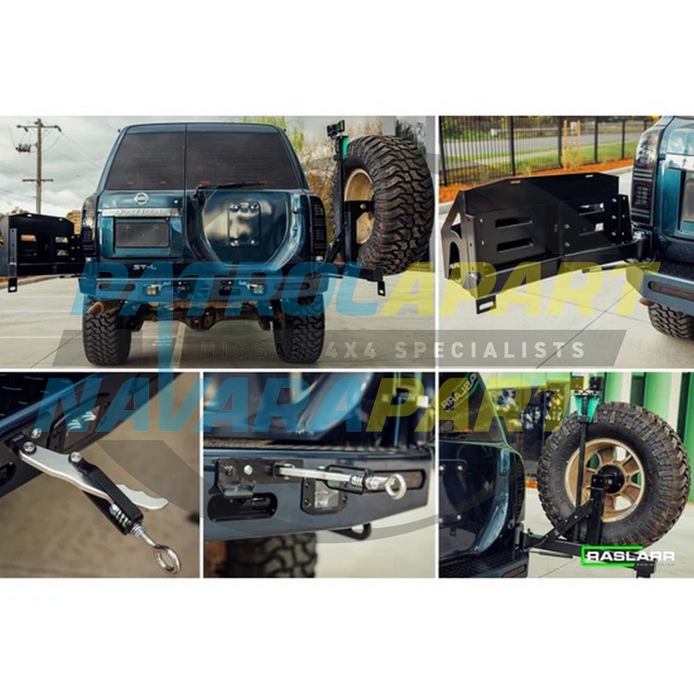 Raslarr Rear Bar V2 Hooped Super High Clearance - Nissan Patrol Y61 GU S1-4