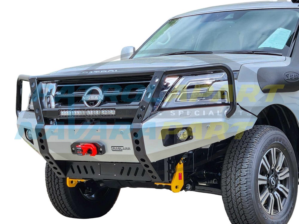 Genuine Nissan Hooped Bullbar with Recovery Points BLACK - Nissan Patrol Y62 S5
