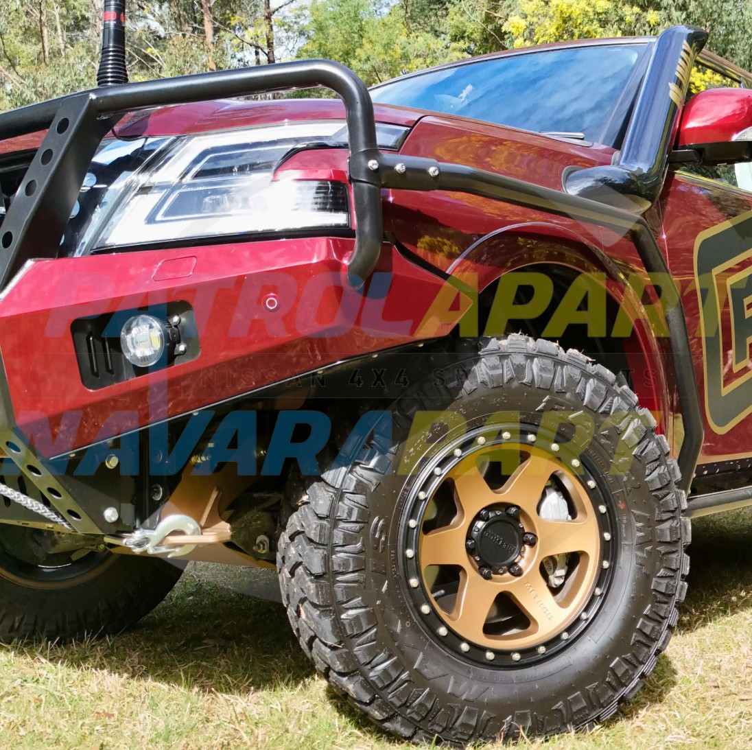 Raslarr Bullbar S5 Hooped (Dallas) - Nissan Patrol Y62