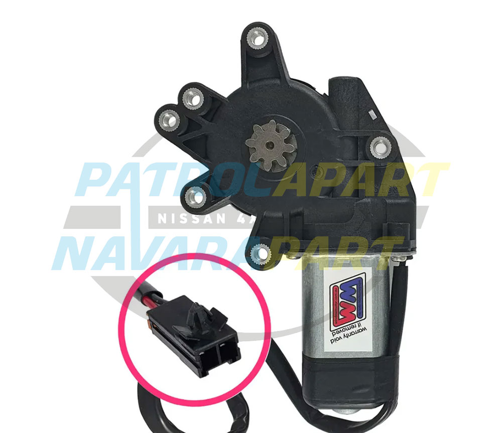 Window Motor Left Front 2 Wire Plug - Nissan Patrol Y61 GU