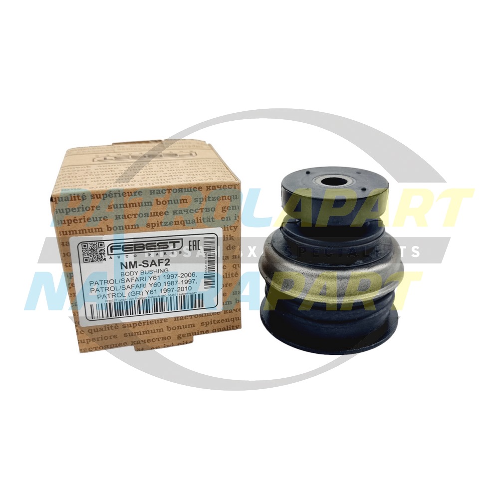 Febest 2nd Row Body Mount - Nissan Patrol Y60 GQ & Y61 GU