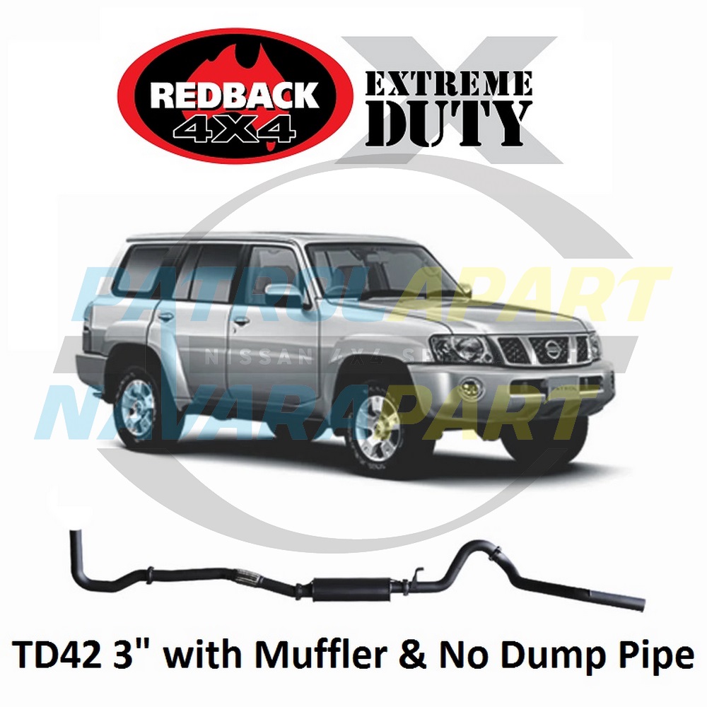 Extreme Duty 3" Exhaust with Muffler TD42 - Nissan Patrol Y61 GU