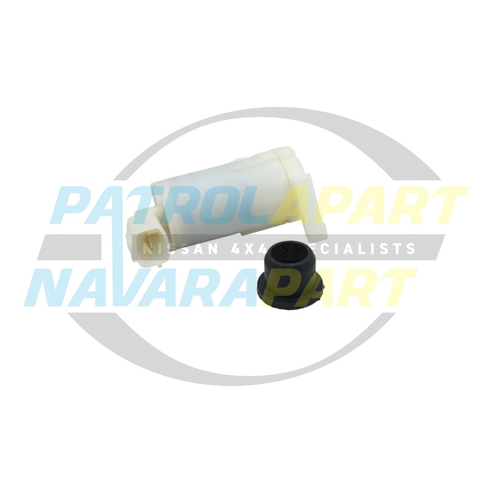 Front Windscreen Washer Pump Motor - Nissan Patrol Y61 GU S4-9 & Navara D22