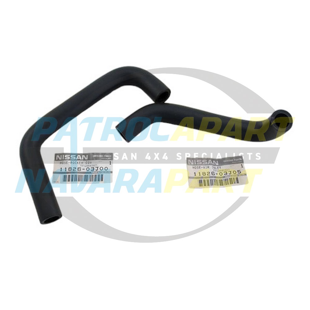 Genuine Nissan Rocker Cover Breather Hoses TB42 - Nissan Patrol Y60 GQ