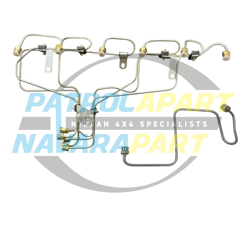 Patrolapart Injector Pipe Set Complete with Clamps TD42 - Nissan Patrol Y60 GQ & Y61 GU