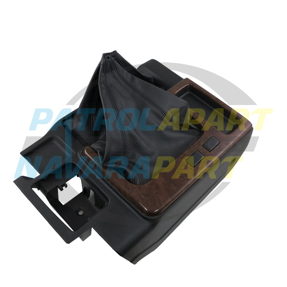 Patrolapart Manual Woodgrain Gear Shift Surround with Boot Colour Code G - Nissan Patrol Y61 GU TI S4+