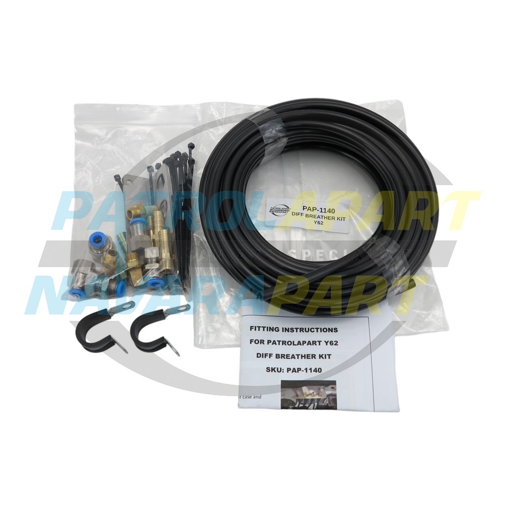 Patrolapart Diff Breathers Kit 4 Point Diffs, Gearbox & Transfer - Nissan Patrol Y62