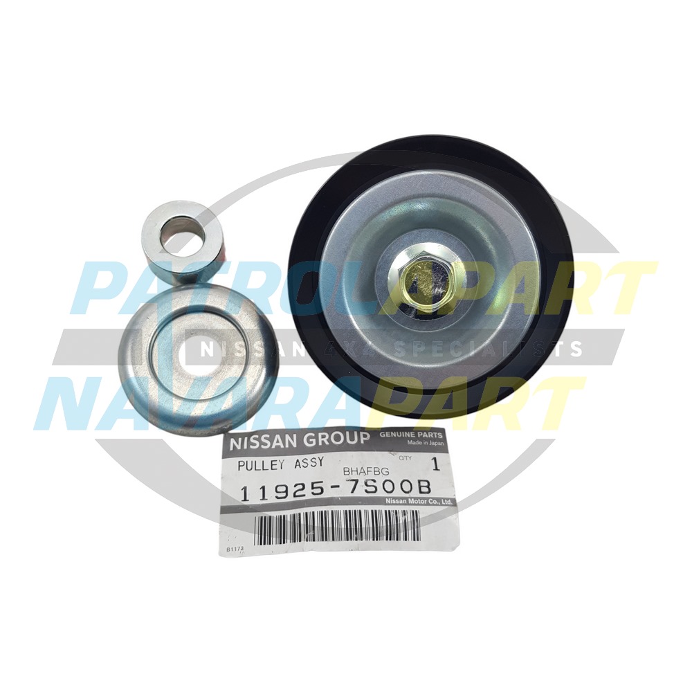 Genuine Nissan Steel Idler Pulley Assembly VK56 - Nissan Patrol Y62 S1-5