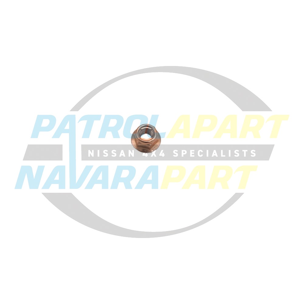 Patrolapart Exhaust Manifold Flanged Copper Locking Nut M10x1.5 - Nissan Patrol Y60 GQ, Y61 GU & Navara D22 & D40