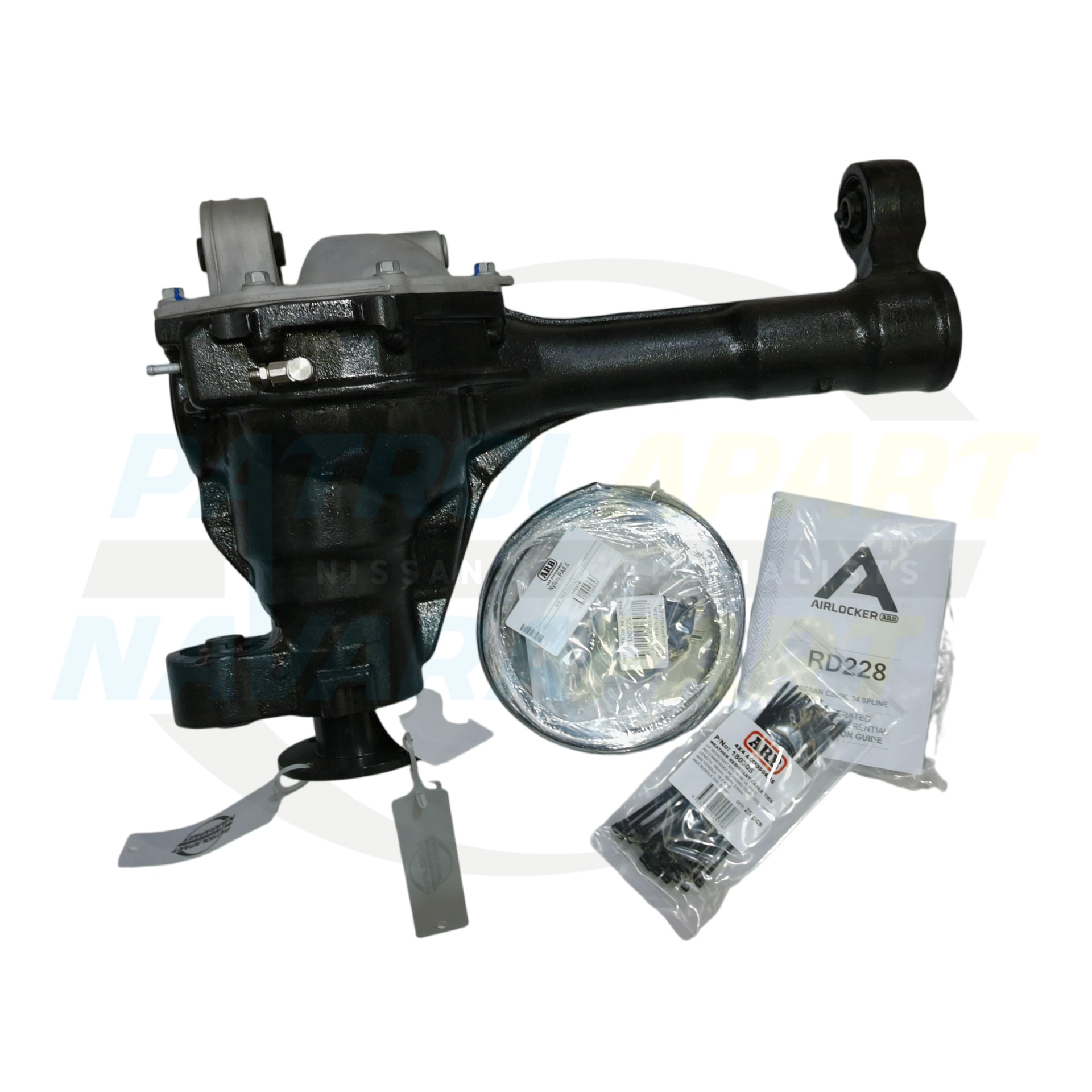 Patrolapart Front Differential Assembly with ARB Air Locker & Solid Pinion Spacer - Nissan Patrol Y62