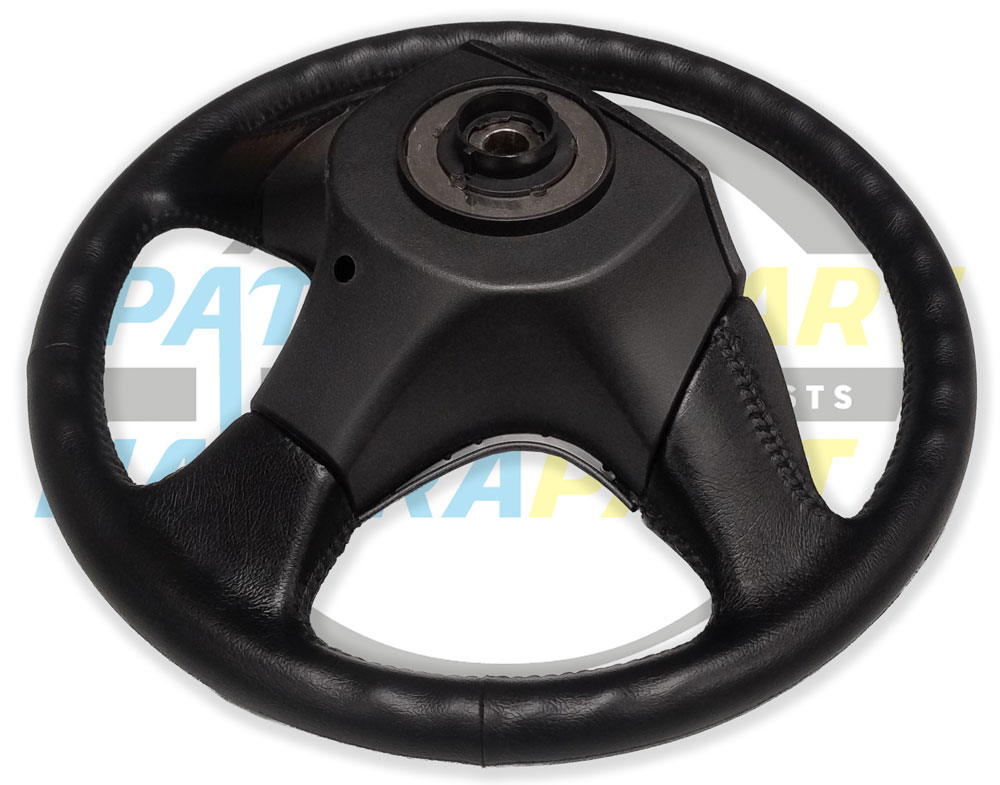 Patrolapart 3-Spoke Black Steering Wheel Assembly - Nissan Patrol Y60 GQ