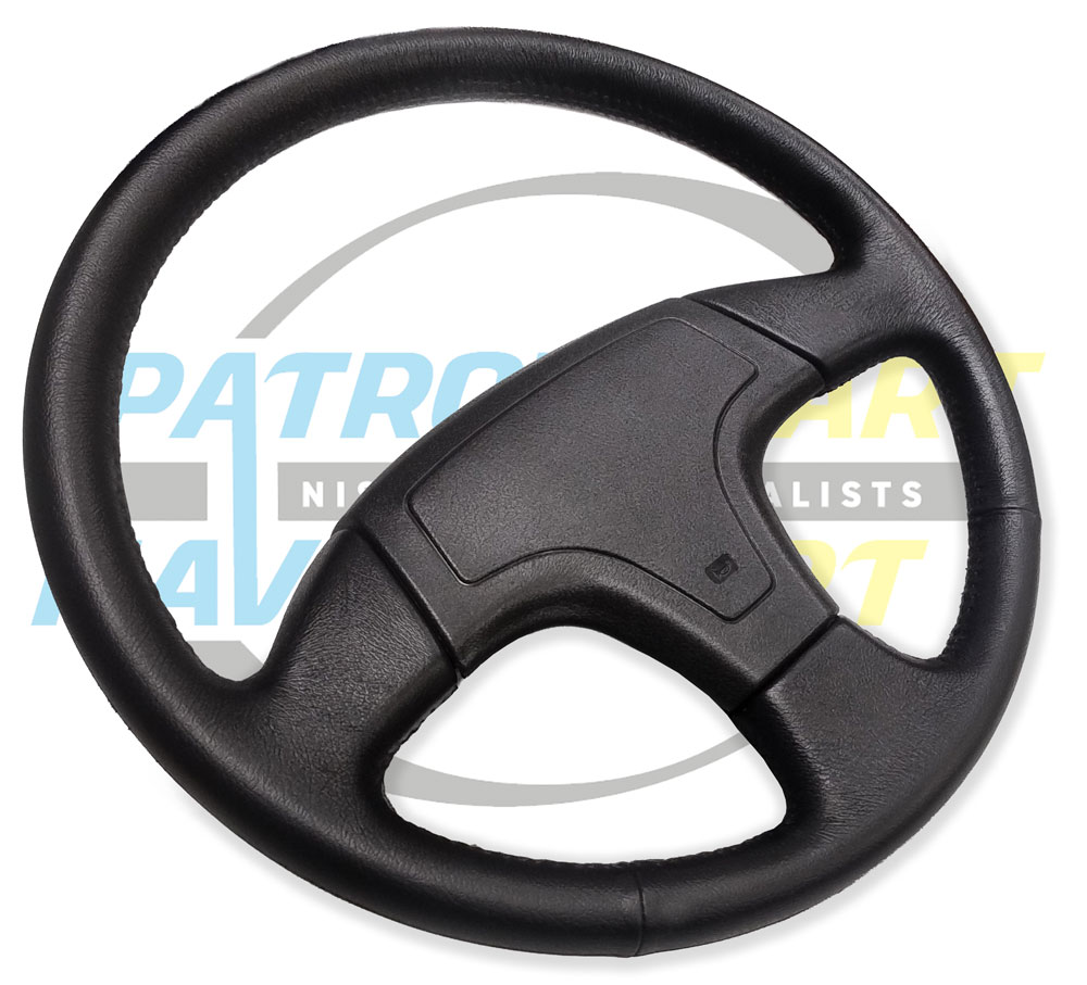 Patrolapart 3-Spoke Black Steering Wheel Assembly - Nissan Patrol Y60 GQ