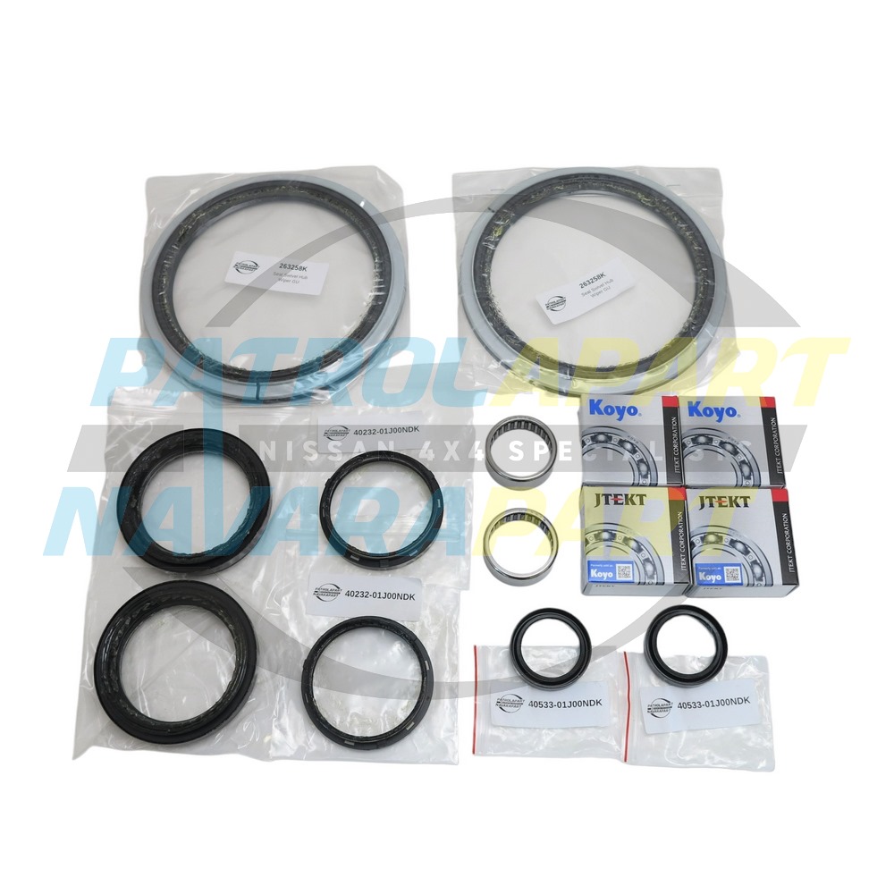 Patrolapart Front Axle Swivel Hub Rebuild Kit with Seals and Bearings - Nissan Patrol Y61 GU