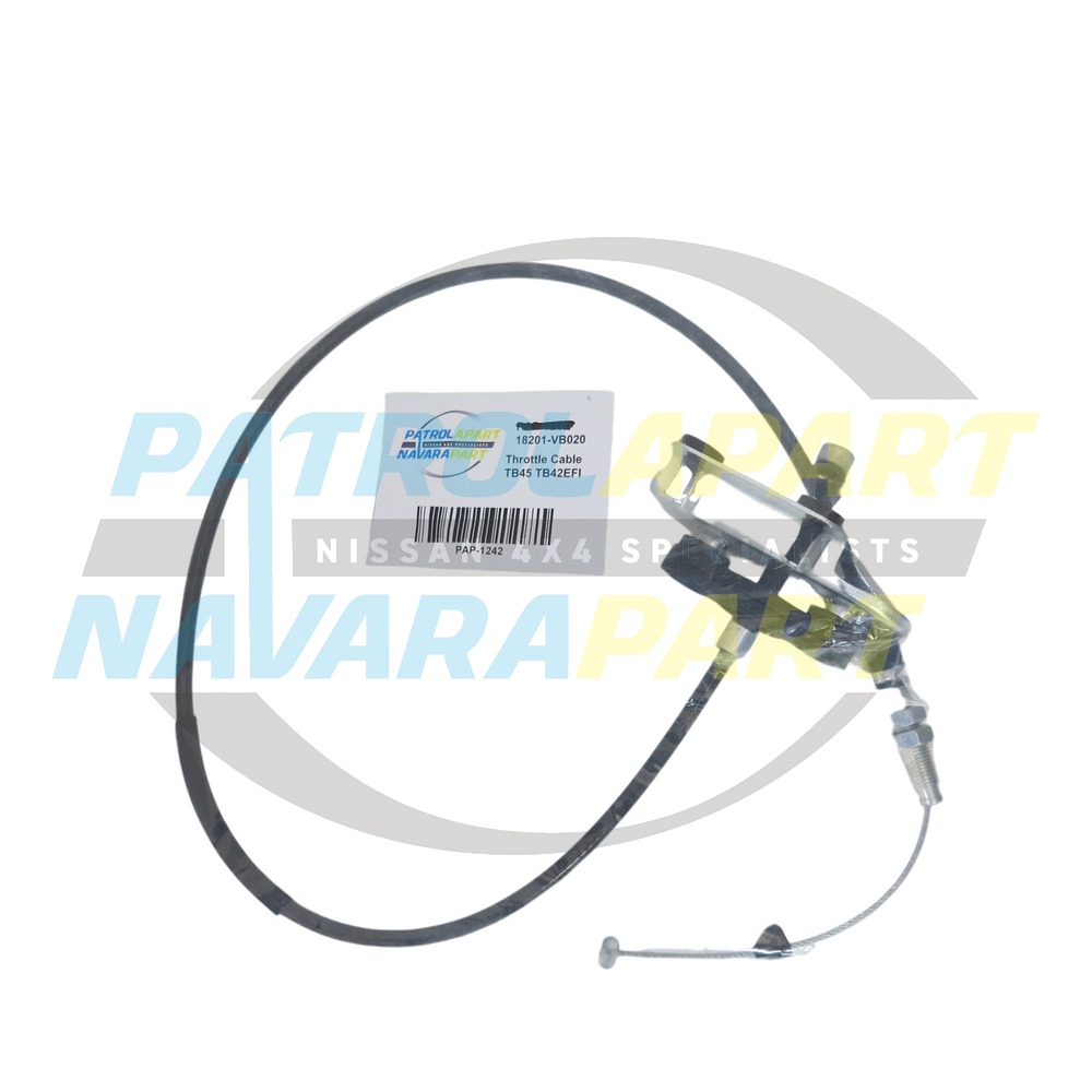 Patrolapart Throttle Cable TB42 TB45 - Nissan Patrol Y60 GQ & Y61 GU