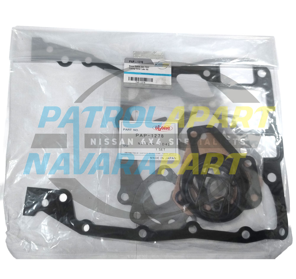 Patrolapart Stone Timing Cover Gasket Kit TD42 - Nissan Patrol Y60 GQ, Y61 GU & Navara D22