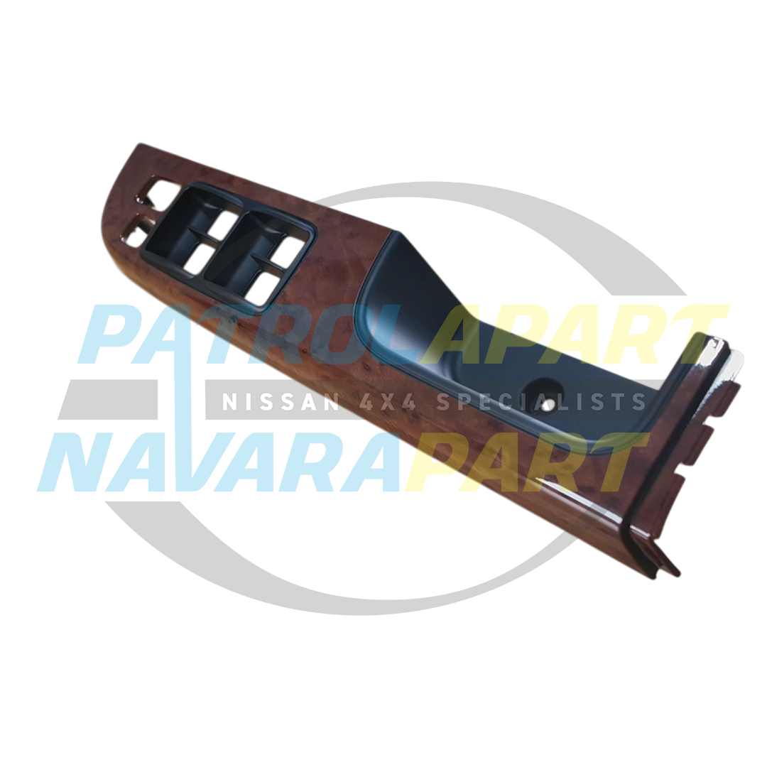 Patrolapart Woodgrain Window Switch Surround Drivers Side - Nissan Patrol Y61 GU