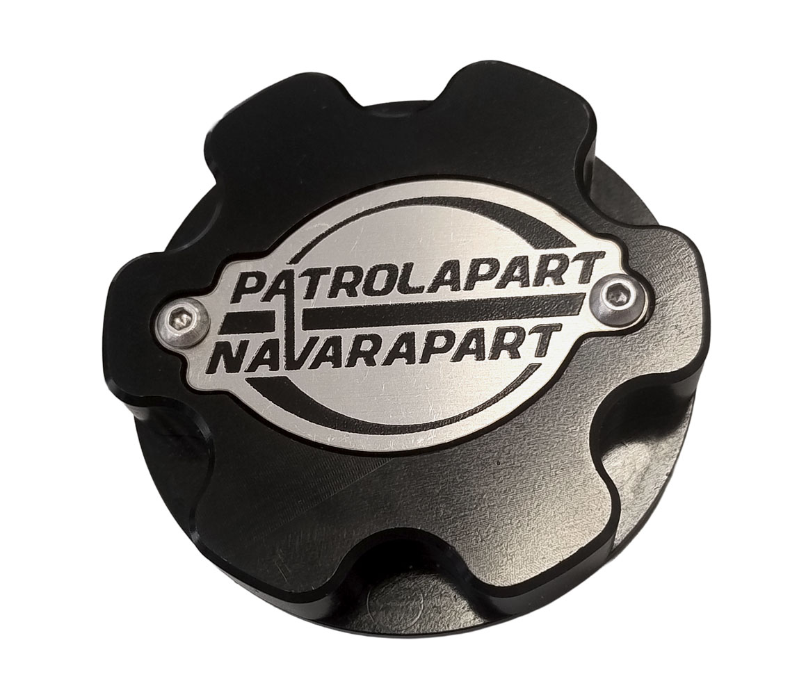 Patrolapart Billet Oil Cap - Nissan Patrol Y60 GQ, Y61 GU, Navara D22 & D40 & Pathfinder R51