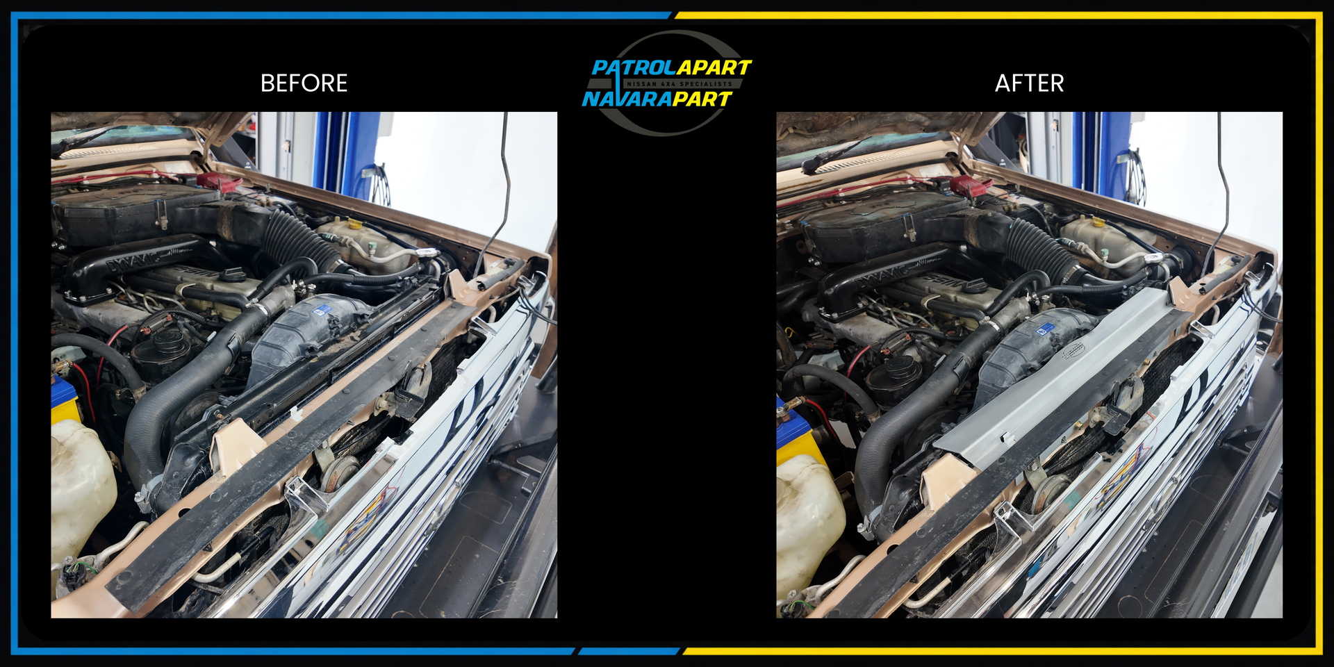 Patrolapart Aluminium Radiator Cover - Nissan Patrol Y60 GQ
