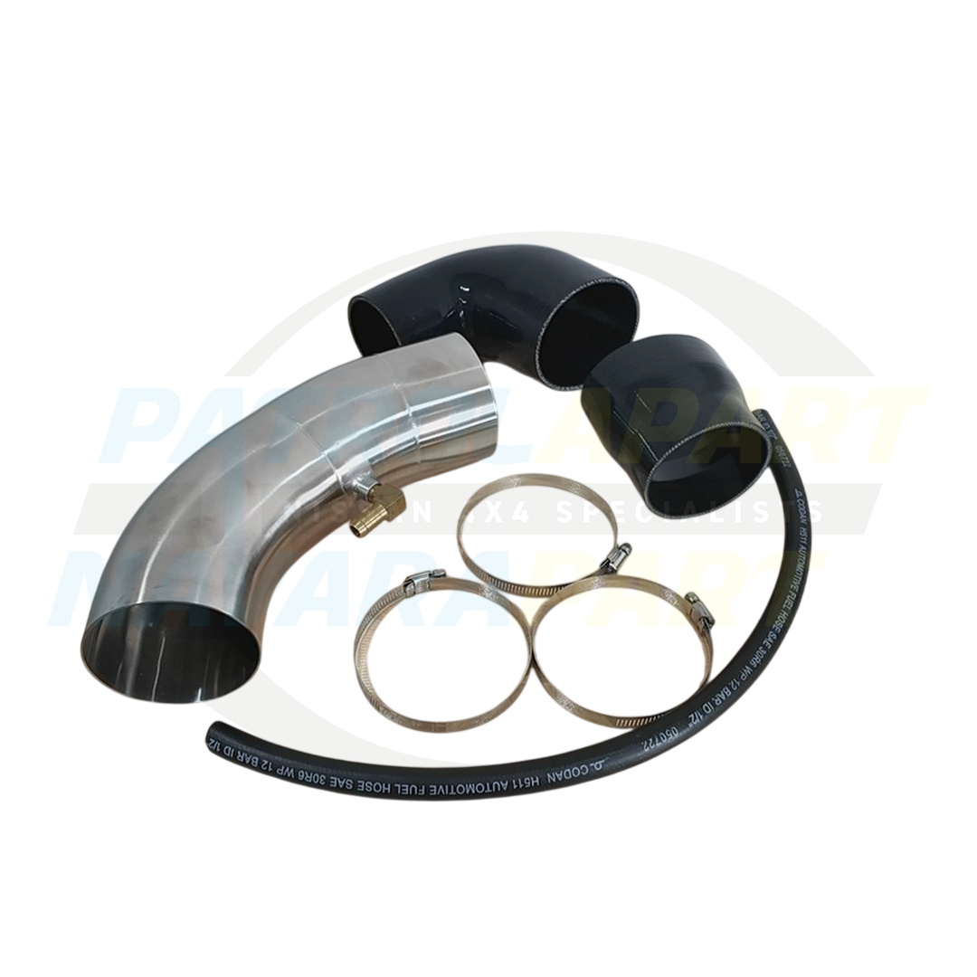 Patroldocta Style Stainless Steel Air Box with Intake Adaptor TD42 - Nissan Patrol Y60 GQ & Y61 GU