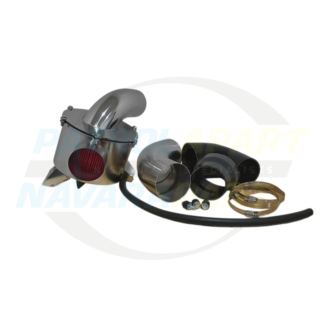 Air Box GU Style Stainless Steel + Intake Adaptor - Nissan Patrol Y60 GQ & Y61 GU TD42