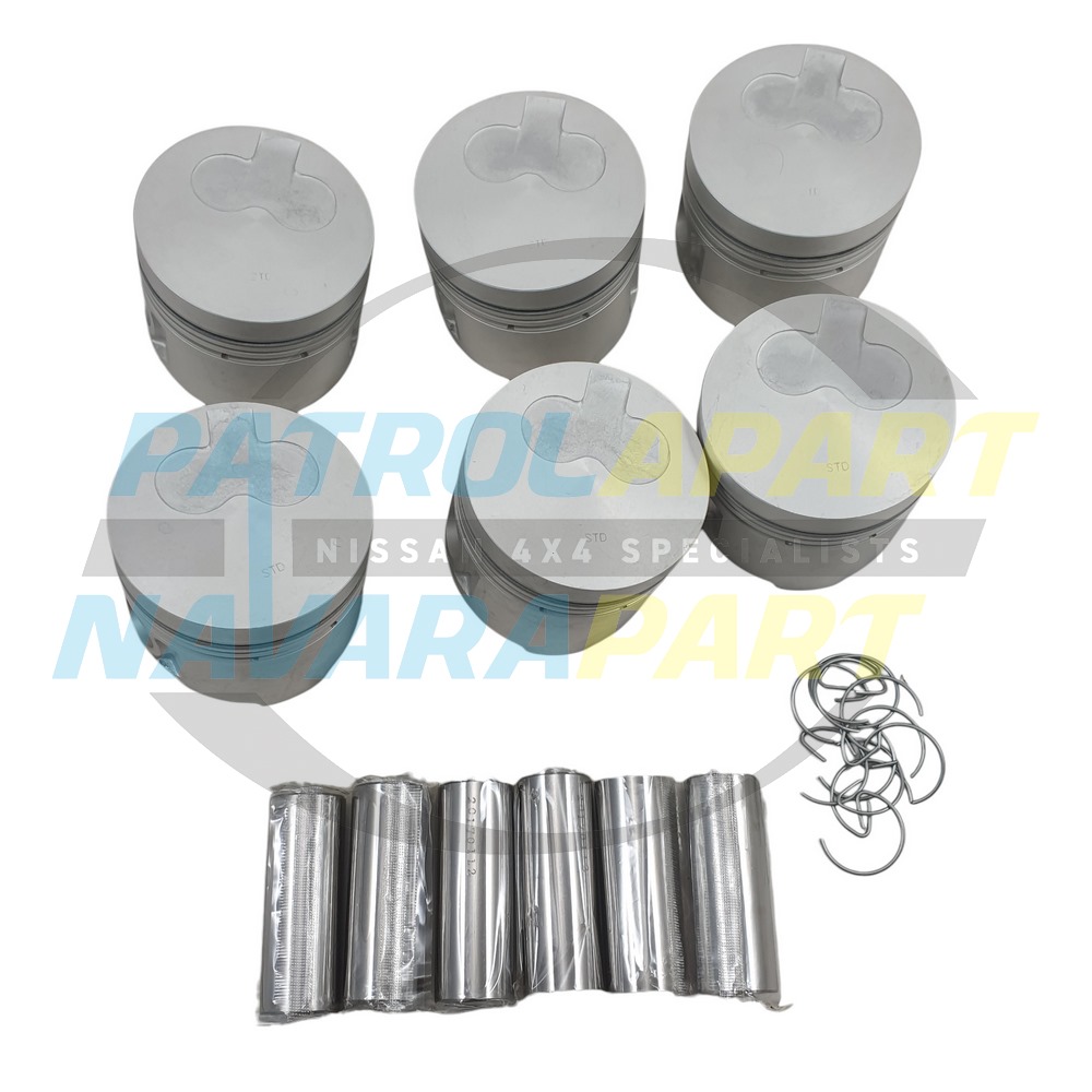Factory Turbo Piston TD42T TD42Ti Set 6 TD42 - Nissan Patrol Y61 GU