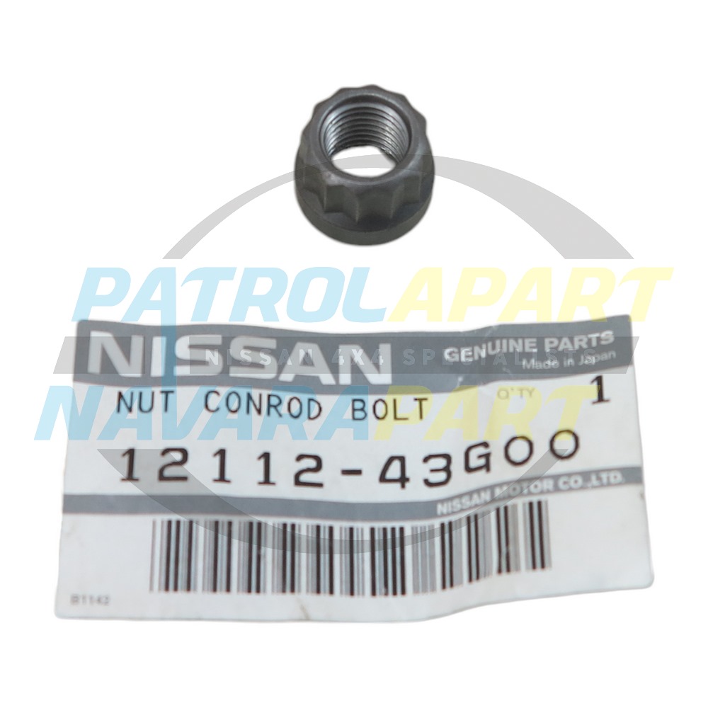 Genuine Nissan Piston Conrod Nut TD42 ZD30 - Nissan Patrol Y60 GQ, Y61 GU & Navara D22