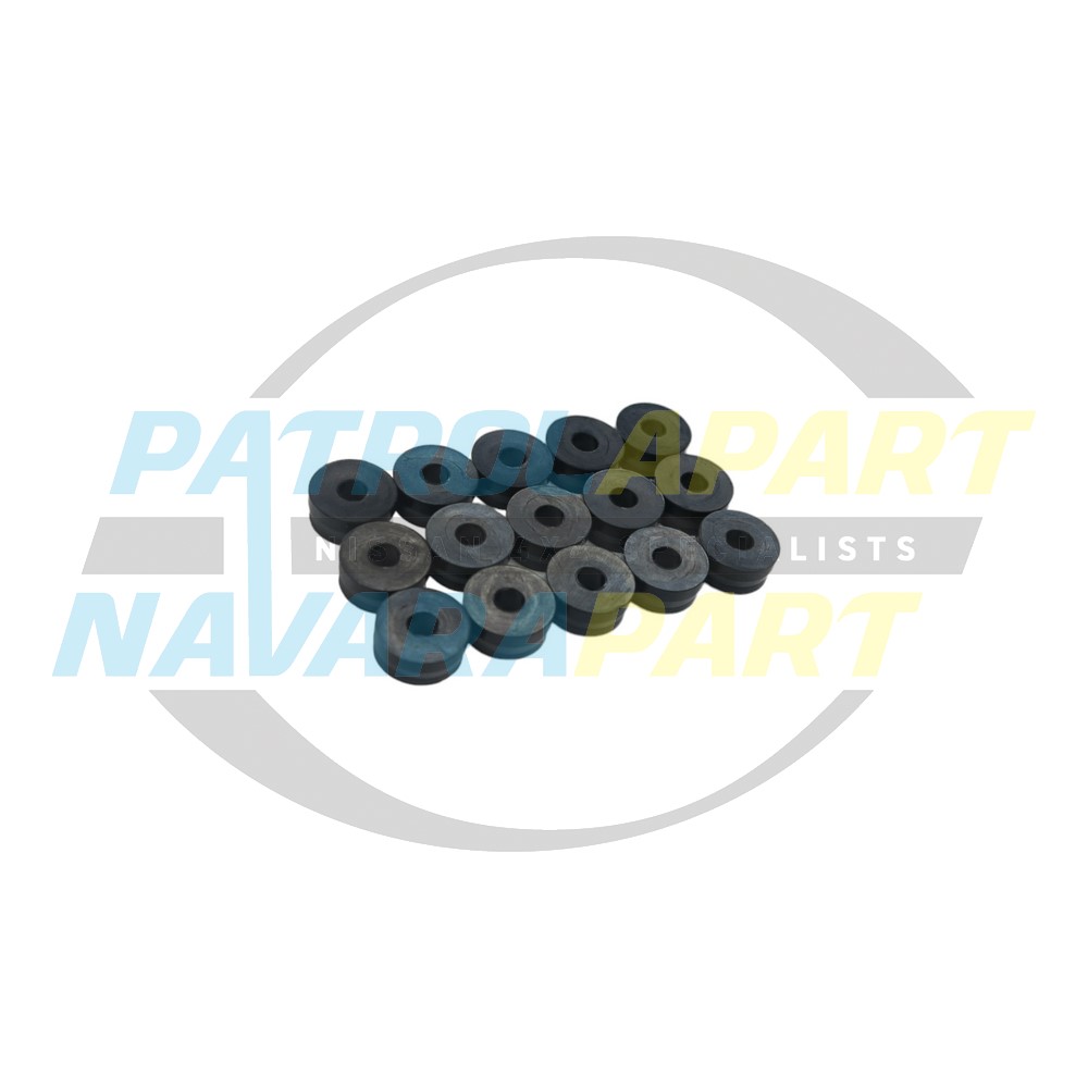 Rocker Cover Rubber Washer Set of 15 - Nissan Patrol Y60 GQ, Y61 GU & Navara D22