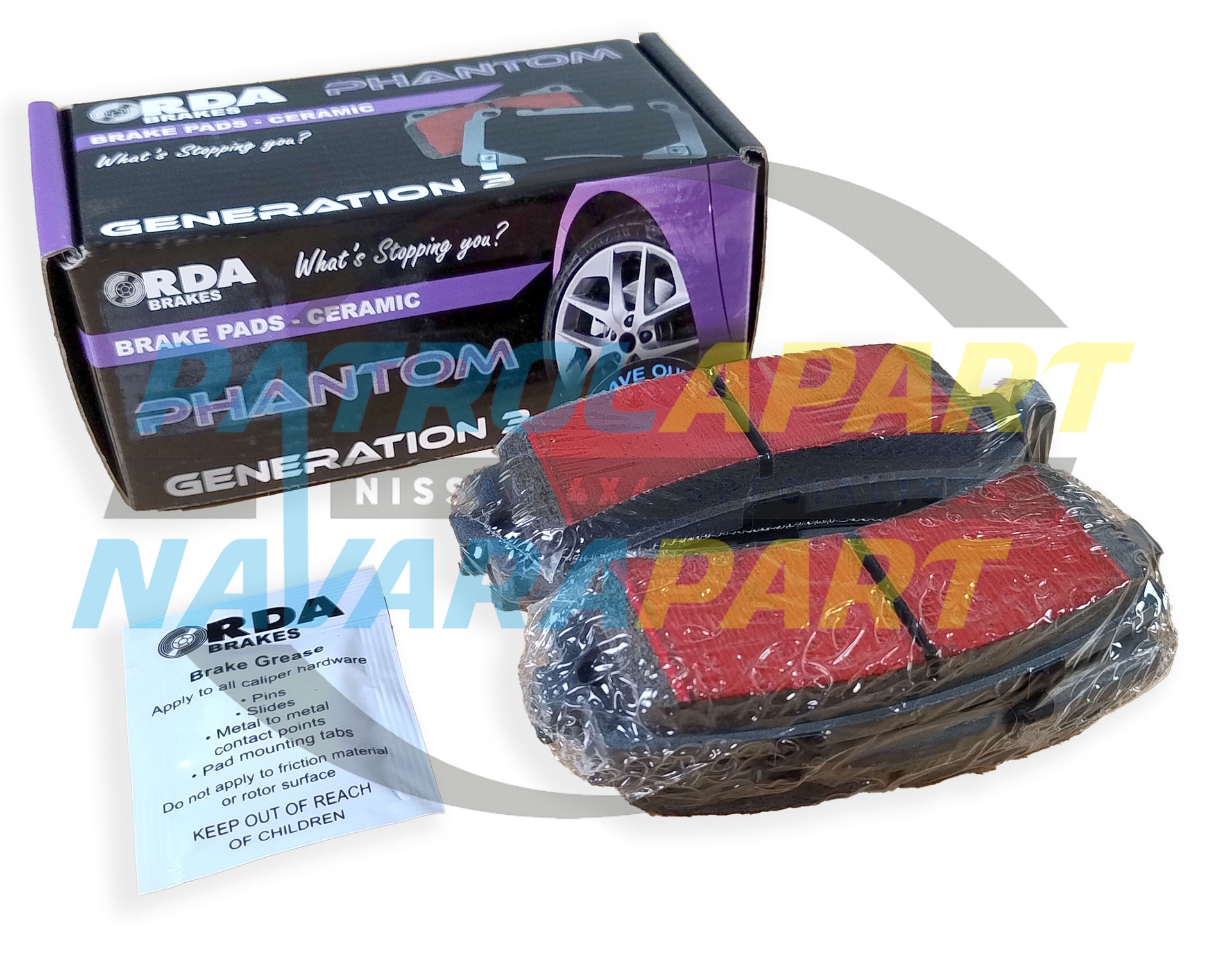 RDA Phantom Premium Brake Pads Rear TB48 - Nissan Patrol Y61 GU