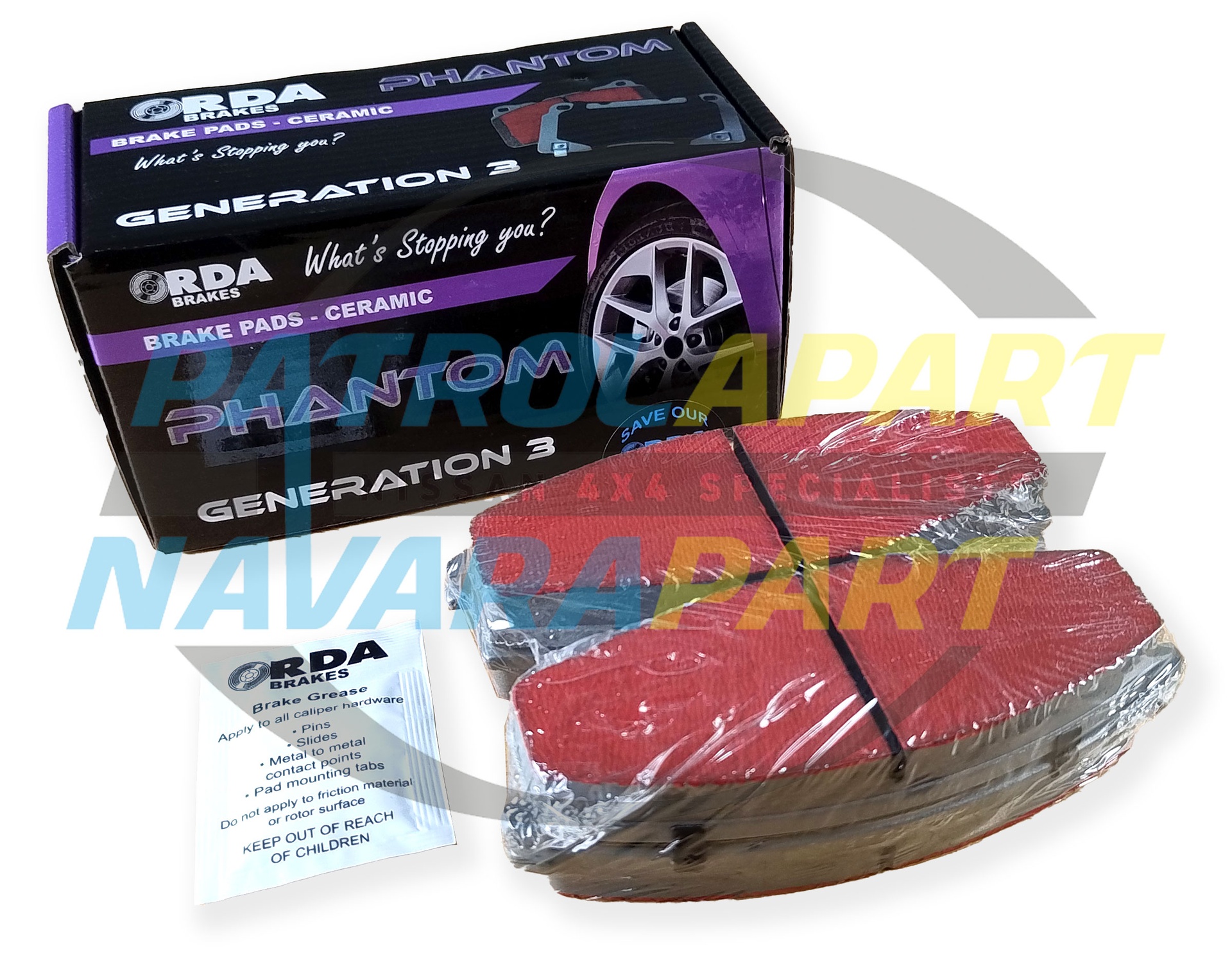 RDA Phantom Premium Brake Pads Front - Nissan Patrol Y60 GQ