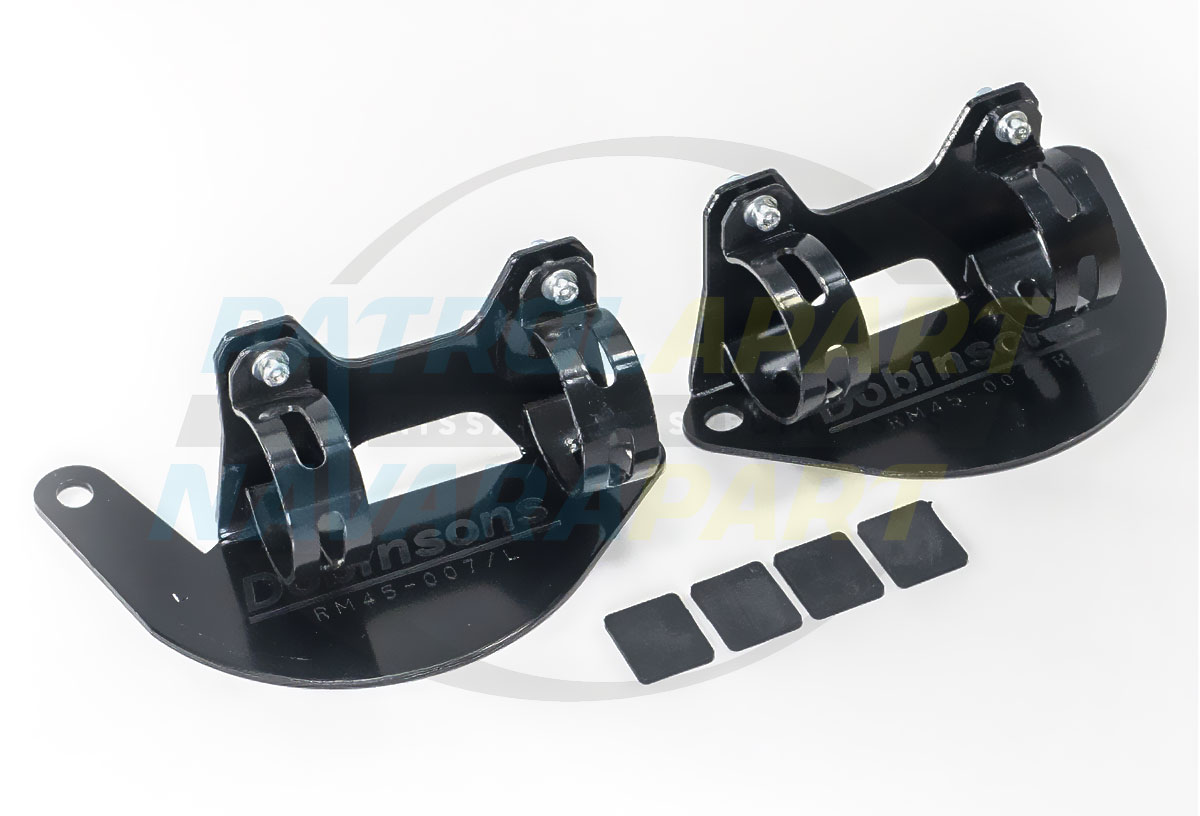 Dobinsons Remote Reservoir Mounting Bracket Universal Kit Front - Nissan Patrol Y60 GQ & Y61 GU