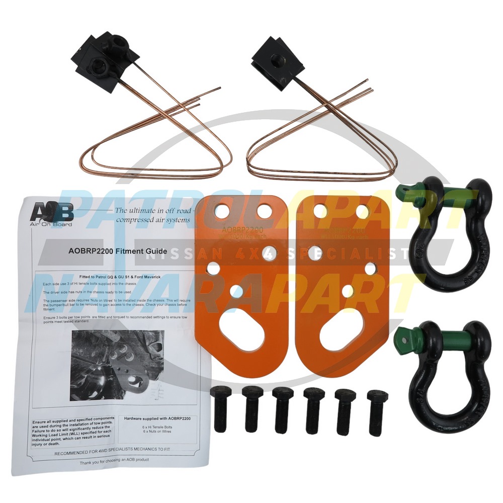 Recovery Point Pair 5000kg - Nissan Patrol Y60 GQ & Y61 GU