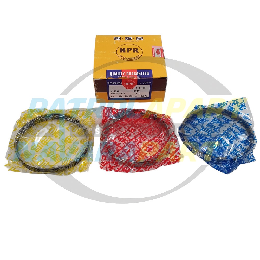 Genuine Nissan Piston Rings Set 3mm Oil Ring ZD30 - Nissan Patrol Y61 GU