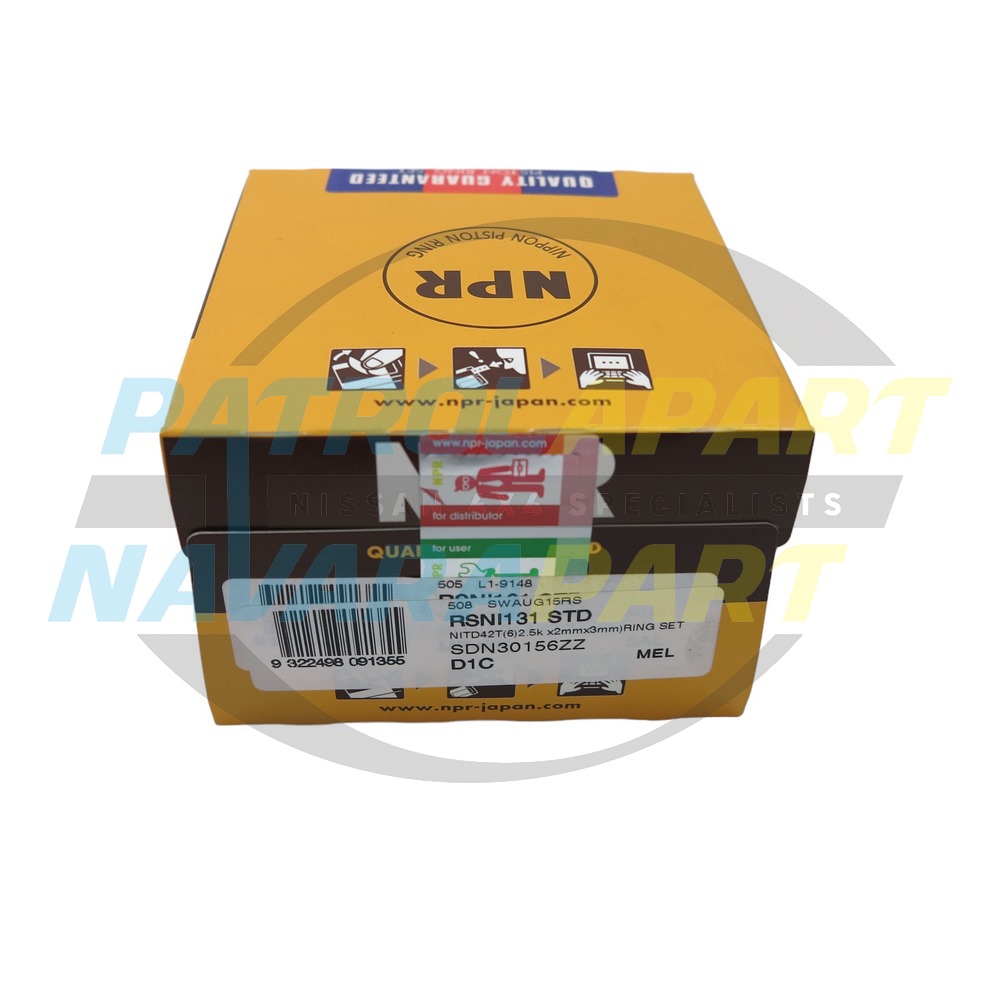 Genuine Nissan Factory Turbo Piston Ring Set TD42 - Nissan Patrol Y61 GU