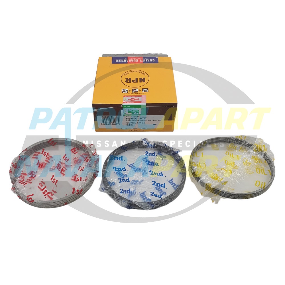 Genuine Nissan Piston Rings Set 2mm Oil Ring ZD30 - Nissan Patrol Y61 GU