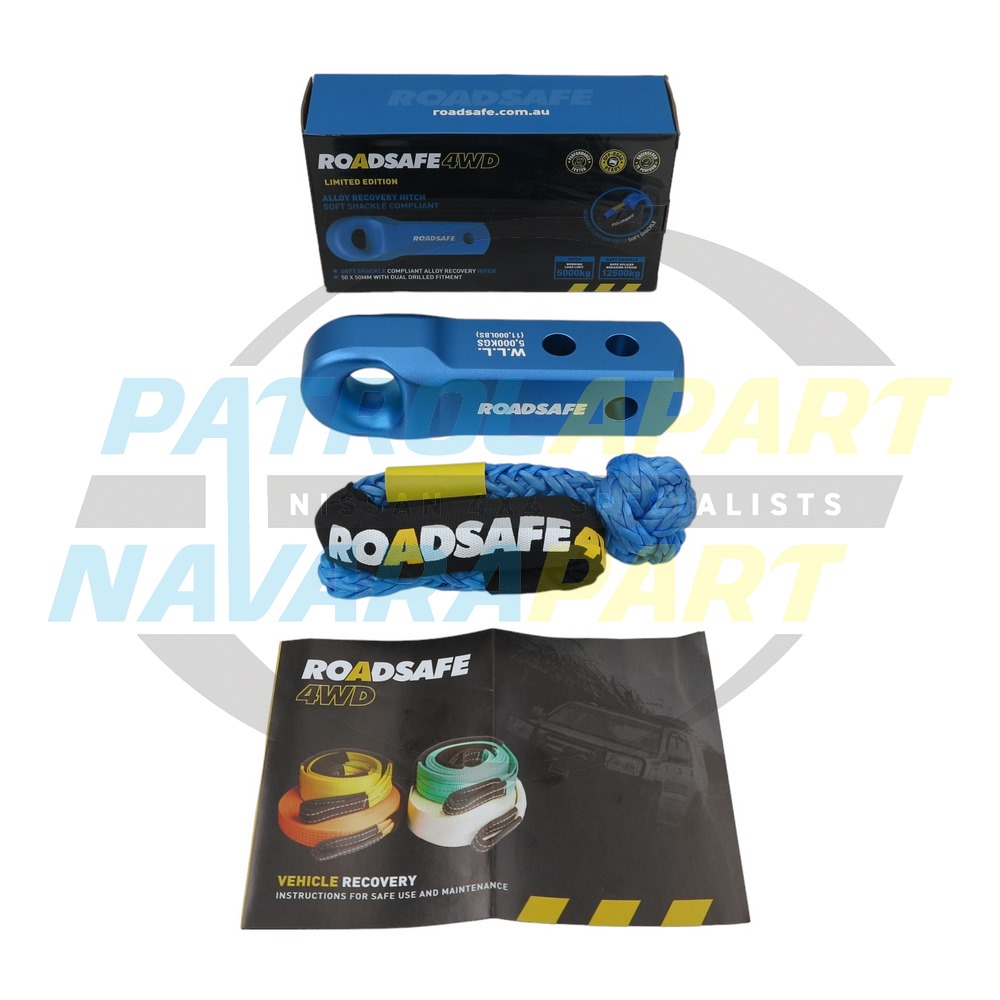 Roadsafe Limited Edition Alloy 5000kg Rated 50x50mm Receiver Beyond Blue Recovery Hitch