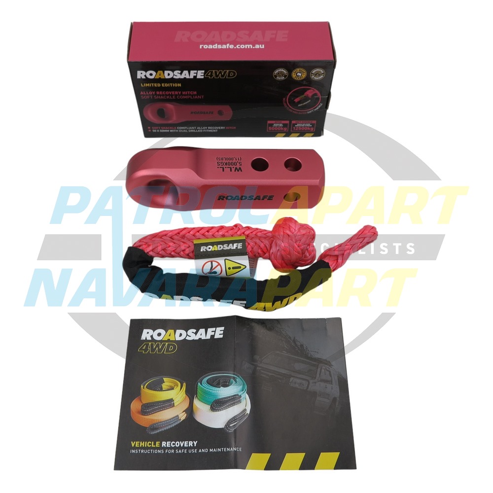 Roadsafe LIMITED EDITION Alloy 5000kg Rated 50x50mm Receiver McGrath Foundation Pink Recovery Hitch